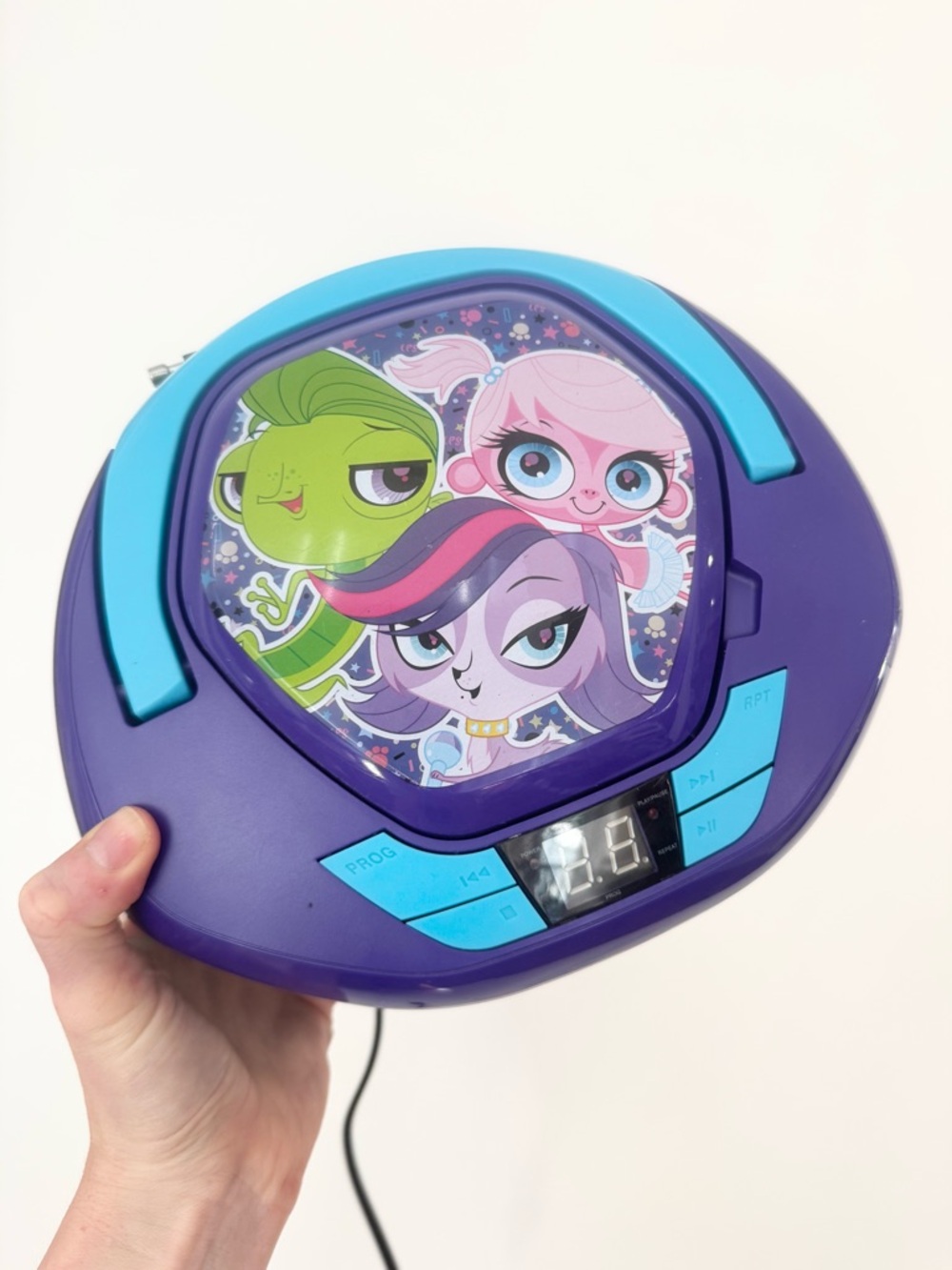 Rare Vintage Littlest Pet Shop Purple and Black Portable CD Player - Working✨